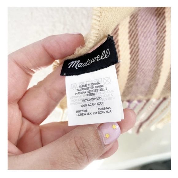 MADEWELL OneSize Striped Poncho Wrap Sweater - Picture 3 of 4